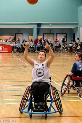 Harry Thomas in basketball action